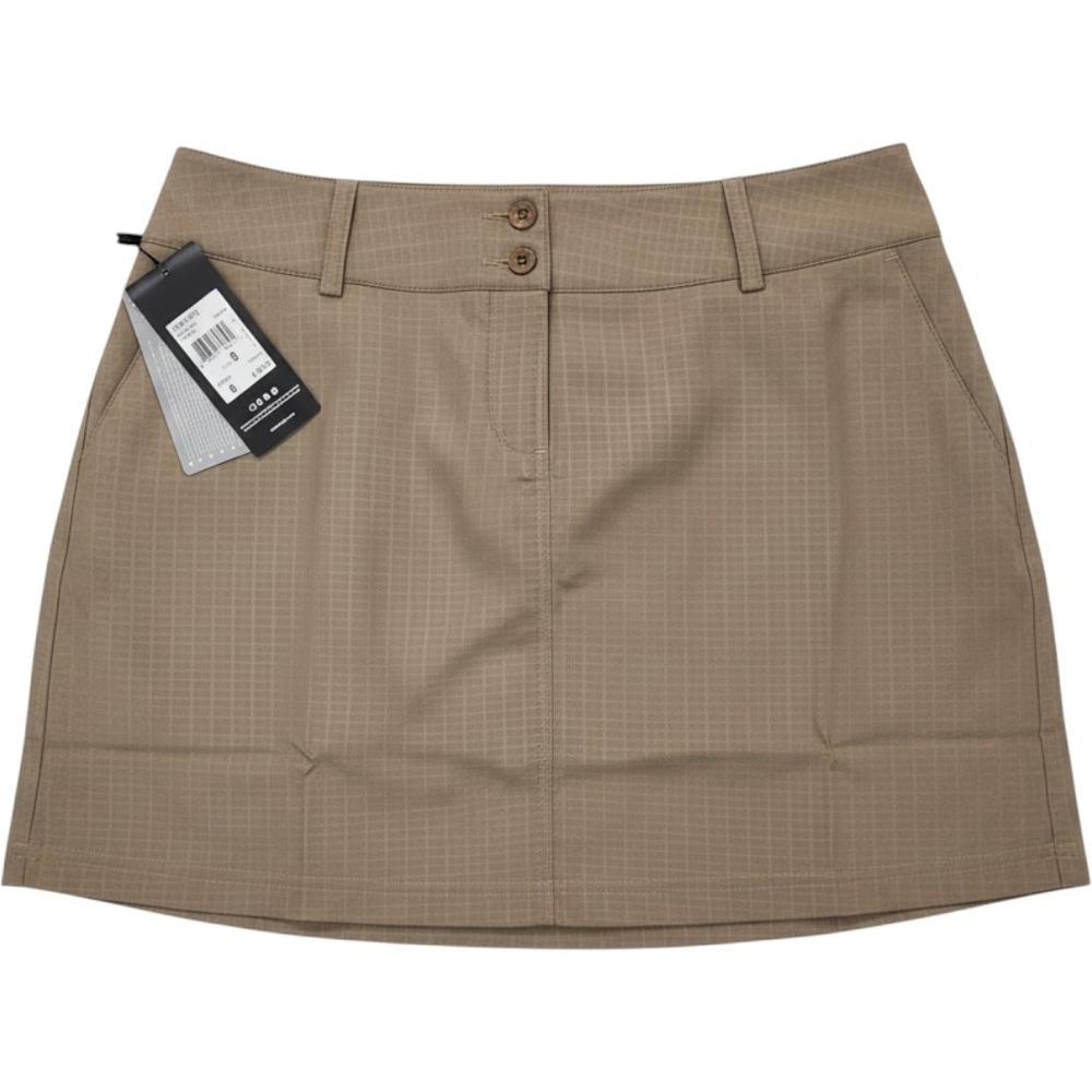 Adidas Golf Climacool Skort Womens 8 Cork Tan Grid Pattern Athletic Skirt
